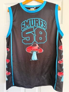 The Smurfs 58 Mushroom Jersey Men’s Large